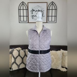 Nike‎ Women's Aerolayer Insulated Hybrid Quilted Gray Running Vest Jacket Size S